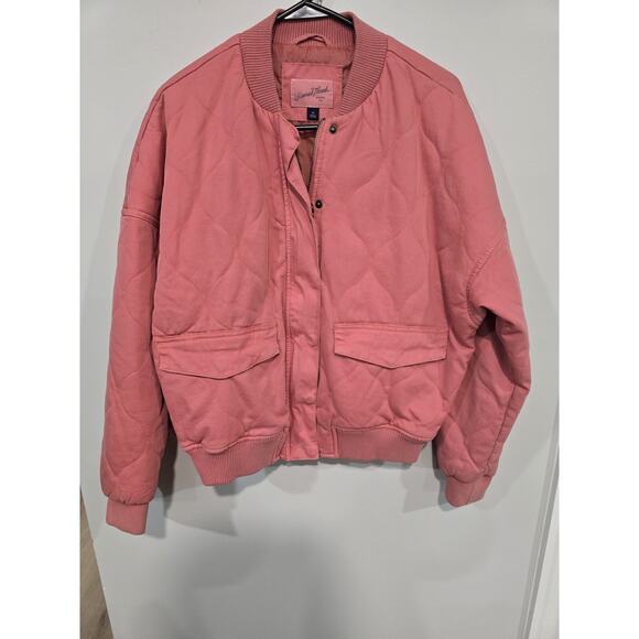 **DUPLICATE** Universal Thread* Women's Coral Quilted Bomber Zip Jacket SIZE L - Picture 3 of 7